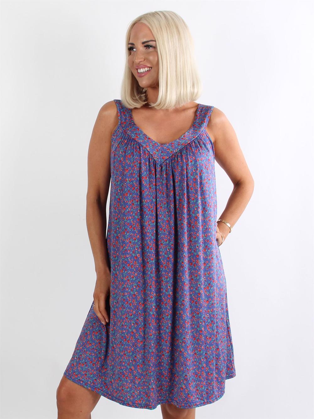 Metta - Sort sommerkjole i blomsterprint